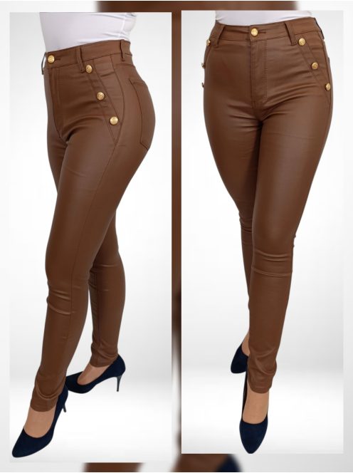 RE-DRESS barna bőrnadrág -