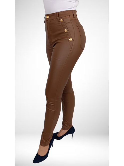 RE-DRESS barna bőrnadrág -