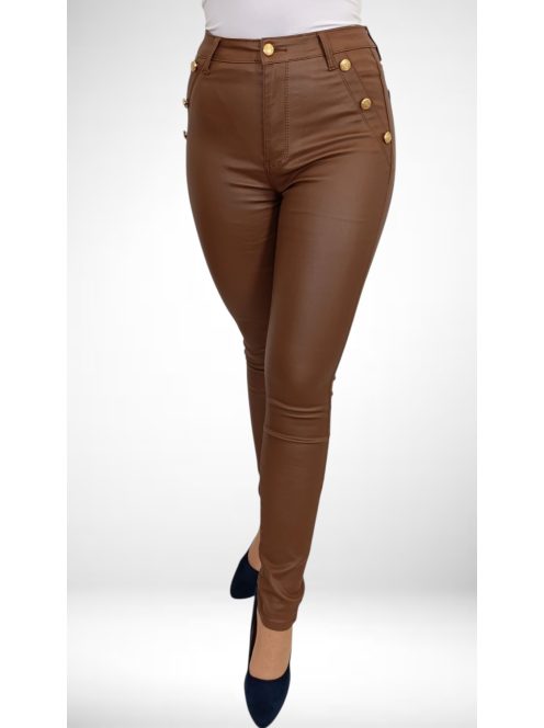 RE-DRESS barna bőrnadrág -