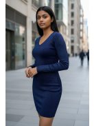 LUREX szálas ruha - sötétkék/ezüst