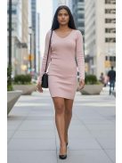 LUREX szálas ruha - púder/ezüst