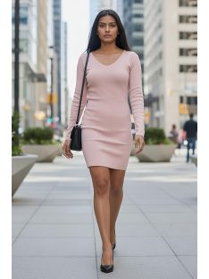 LUREX szálas ruha - púder/ezüst