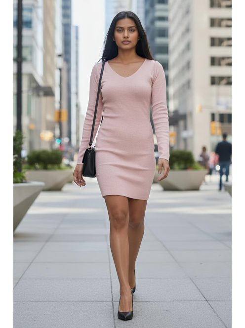 LUREX szálas ruha - púder/ezüst