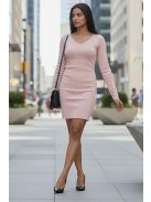 LUREX szálas ruha - púder/ezüst