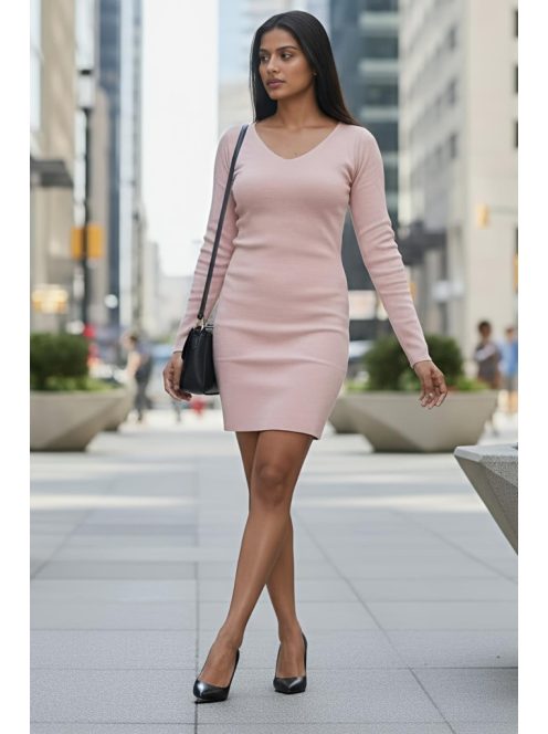 LUREX szálas ruha - púder/ezüst