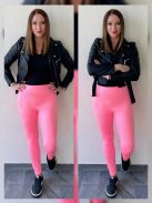 NEON pink nyári leggings